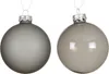Weihnachtskugeln Glas 8cm 4 Stück - Zart Grau transparent Produktbild-Vorschau 1