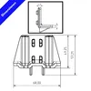 Technical drawing with dimensions of a product. Produktbild-Vorschau