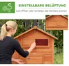 PawHut Hühnerstall 113,5x67,5x95,5 cm Hühnerhaus aus Holz Produktbild-Vorschau 5