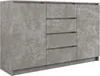 A gray sideboard with two cabinets and four drawers. Náhľad obrázku produktu