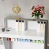 Große Empfangstheke 220x60x110cm, Weiß & Marmor-Optik, Produktbild-Vorschau 4