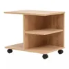 vidaXL Table d'appoint à roulettes 50×35×42 cm Chêne brun Voir les images du produit 6