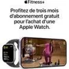 An Apple Watch and iPhone are shown together, with the iPhone displaying a fitness video. Anteprima dell’immagine prodotto