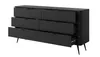 AX LIVING Kommode schwarz mit Schubladen Vespasia 163 6S Produktbild-Vorschau 5