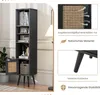 COSTWAY Rattanowa szafka wysoka, szafka łazienkowa z 4 Podgląd zdjęcia produktu 5