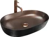 Rea Aufsatzwaschbecken Cleo 61 Oval Brush Copper Black Produktbild-Vorschau 2