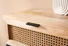 WOHNLING Nachtkonsole Mango Massivholz / Rattan 50x60x30 cm Produktbild-Vorschau 4