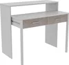 A white desk with two drawers and a shelf above. Náhled obrázku produktu