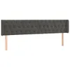 vidaXL Kopfteil mit Ohren Dunkelgrau 203x16x78/88 cm Samt Produktbild-Vorschau 1