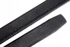 A close-up view of two black leather straps, likely from a belt, against a white background. The straps have visible texture and stitching. Anteprima dell’immagine prodotto