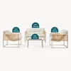 Loungeset 'Karg' 4-tlg. mit Couchtisch Gartenbank und 2 Produktbild-Vorschau 5