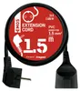 Verlängerungskabel 1,5 m / 1 Steckdose / schwarz / PVC / 1,5 mm2 Produktbild-Vorschau