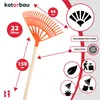 KOTARBAU® Plastové hrablice na lístie 44 cm s násadou, Náhľad obrázku produktu 5