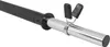 A close-up view of a barbell end with a spring collar. Náhľad obrázku produktu