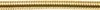 A close-up, straight-on view of a gold-colored shower hose or flexible pipe, coiled tightly. Náhled obrázku produktu