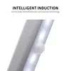 Close-up of an under-cabinet light strip with LEDs and a motion sensor, with marketing text above. Produktbild-Vorschau