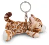 NICI Schlüsselanhänger Katze Bengal liegend braun 10cm Produktbild-Vorschau 3