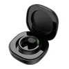 A black smart ring charging case with the lid open, showing the ring inside. Voir les images du produit