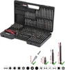 A black case containing a large set of screwdriver bits and a screwdriver handle. Several bits are shown outside the case with size indicators. Náhľad obrázku produktu