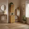 Relaxdays, stojan na oblečenie, bambus, 2 skrinky, vešiak Náhľad obrázku produktu 2