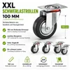 4x Schwerlastrollen mit Bremse bis 400 kg belastbar - Produktbild-Vorschau 5