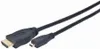 A black HDMI cable with a standard HDMI connector on one end and a micro-HDMI connector on the other. Produktbild-Vorschau