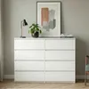 Kommode Weiß 8 Schubladen matt 100x100x34 cm modern Produktbild-Vorschau 3