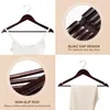 A collage of images showing wooden clothes hangers with different features. Produktbild-Vorschau