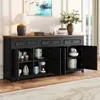 Merax Buffet moderne avec 3 tiroirs et 4 portes, commode en Voir les images du produit 4