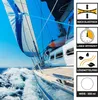 A sailboat sailing on the ocean with waves. Produktbild-Vorschau