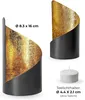 GADGY® Teelichthalter Schwarz mit Gold - Set Mit 2 Stück Produktbild-Vorschau 3