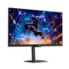 A gaming monitor displaying a dynamic image of a character in a futuristic city. Produktbild-Vorschau