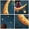 Poster - Poster ohne Rahmen - Kinder Mädchen Mond - 40x50 Produktbild-Vorschau 8