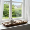 Holztablett Holzbrett Dekoschale Holzschale braun 58x22 cm Produktbild-Vorschau 4