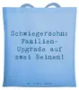 Mr. & Mrs. Panda Tote Bag Spruch Schwiegersohn Upgrade - Produktbild-Vorschau 1