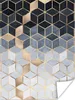 MuchoWow® Poster Würfel - Gold - Muster 90x120 cm - Produktbild-Vorschau 1