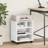 vidaXL Druckerständer mit Rollen Weiß 41x32x48 cm Produktbild-Vorschau 3