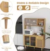 KOMFOTTEU Buffetschrank aus Bambus, Sideboard mit Haken & Produktbild-Vorschau 5