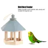 Outdoor Holz Vogelhaus geformt Feeder Lebensmittelbehälter Produktbild-Vorschau 3