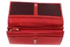An open red wallet is shown from a top-down perspective against a white background. Produktbild-Vorschau
