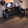 Rohový Herní Počítačový Stůl Velký Moderní Černý Loft 140 Náhled obrázku produktu 2