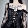 Schwarzes Gothic-Korsett mit Bauchkontrolle aus Spitze Produktbild-Vorschau 5