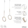 MAMOI® Trapézová hojdačka, drevené gymnastické kruhy, Náhľad obrázku produktu 3