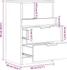 vidaXL Nachttisch Artisan-Eiche 40x36x65 cm Holzwerkstoff Produktbild-Vorschau 8