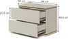 Table de chevet Vicco Linette Cachemire 66x48.6cm avec 2 Voir les images du produit 2