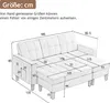 Merax L-Form Schlafsofa mit LED-Beleuchtung, modulares Produktbild-Vorschau 10