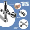 4 Wege Dreikantschlüssel, 5 Größen (7mm/10mm/12mm/13mm/18mm Produktbild-Vorschau 3