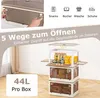 3er Set Aufbewahrungsboxen mit Deckel auf Rollen Klappbare Produktbild-Vorschau 5