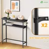 VOUNOT® Schmaler Konsolentisch mit 2 Ablagen, Flurtisch aus Produktbild-Vorschau 5