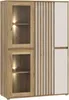 Vetrina Neutra Rovere e Cashmere con Ante in Vetro Anteprima dell’immagine prodotto 12
